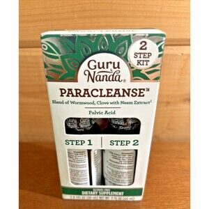 GuruNanda Paracleanse 2 Step Kit Fulvic Acid Wormwood, 2X 1oz Ex 2024 SEALED